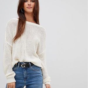 Missguided plunge v Back knitted sweater